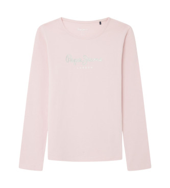 Pepe Jeans Hana Glitzer-T-Shirt rosa