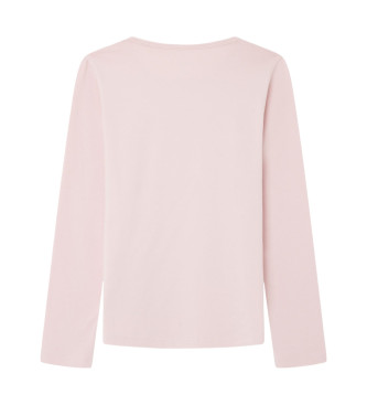 Pepe Jeans Hana Glitzer-T-Shirt rosa