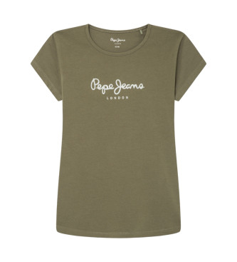 Pepe Jeans T-shirt Hana Glitter vert