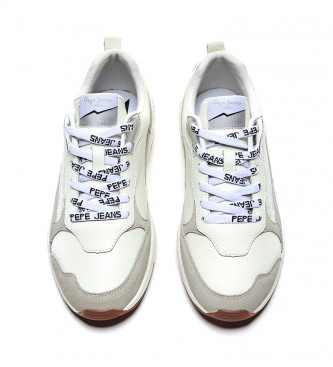 Pepe Jeans Harlow Sapatos de couro macio branco