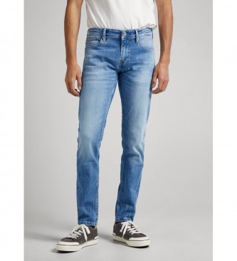 Pepe Jeans Finsbury skinny skinny kavbojke z nizkim robom modre barve