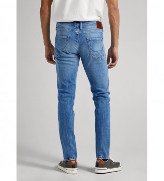 Pepe Jeans Dżinsy skinny Finsbury z niskim stanem w kolorze niebieskim