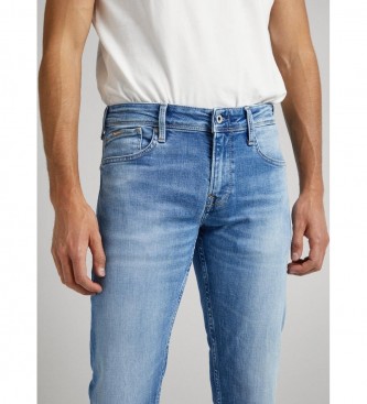Pepe Jeans Dżinsy skinny Finsbury z niskim stanem w kolorze niebieskim
