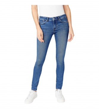 Pepe Jeans Regent Fit Skinny Jeans z wysokim stanem w kolorze niebieskim