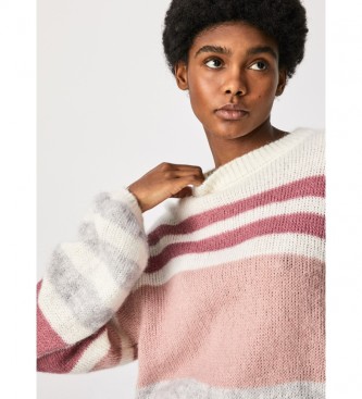 Pepe Jeans Pink striped sweater Mimie