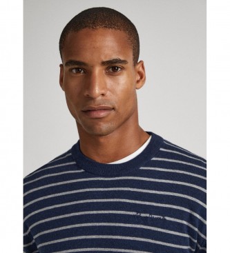 Pepe Jeans Maglia Andre a righe blu navy