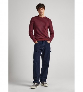 Pepe Jeans Jersey Andre Stripes granate