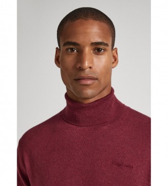 Pepe Jeans Andre Turtle Neck Sweater bordowy