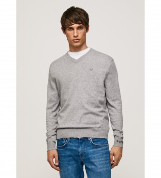 Pepe Jeans Pull col V Andre gris