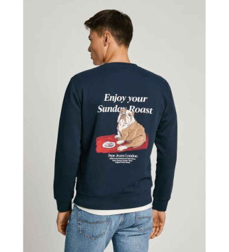 Pepe Jeans Felpa girocollo Axel blu scuro