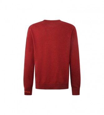 Pepe Jeans Maroon round neck sweater