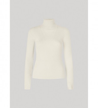 Pepe Jeans Dalia rullad jumper vit