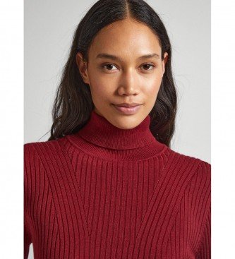 Pepe Jeans Dalia Rolled Sweater maroon