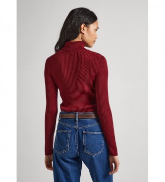 Pepe Jeans Sweter Dalia w kolorze bordowym