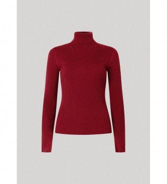 Pepe Jeans Dalia Rolled Sweater maroon