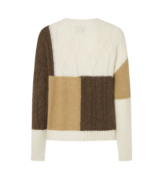 Pepe Jeans Hilary jumper white, brown