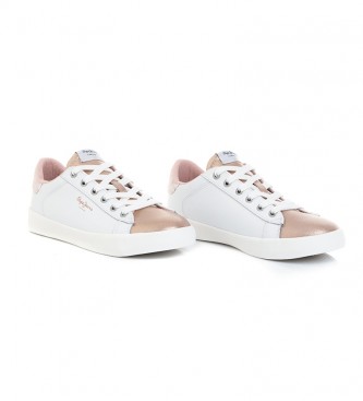 Pepe Jeans Kyoto One Leather Shoes White, Gold