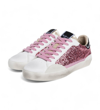 Pepe Jeans Scarpe da ginnastica rosa Lane con glitter