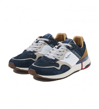 Pepe Jeans London Pro Urban leather sneakers navy