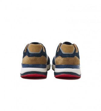 Pepe Jeans London Pro Urban leather sneakers navy