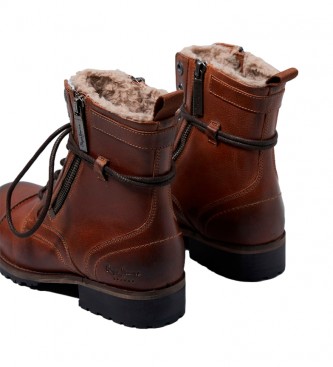 Pepe Jeans Melting Fury brown ankle boots