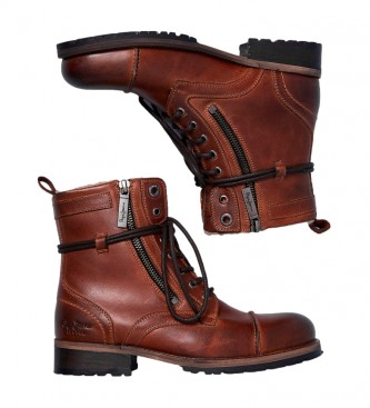 Pepe Jeans Melting Fury brown ankle boots