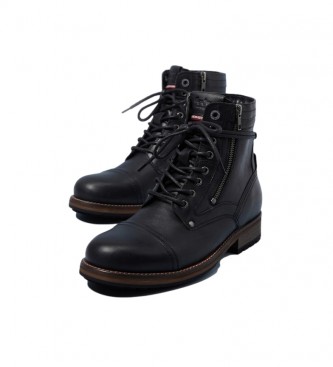 Pepe Jeans Melting High leather ankle boots black 
