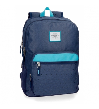 Pepe Jeans Pepe Jeans Molly backpack 44 cm double zipper adaptable to trolley -30,5x44x15cm- Blue