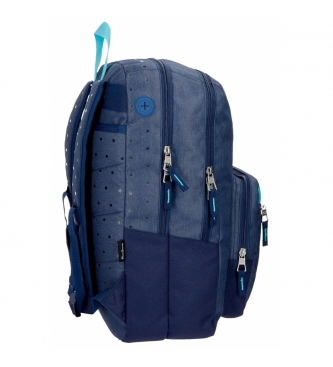Pepe Jeans Pepe Jeans Molly backpack 44 cm double zipper adaptable to trolley -30,5x44x15cm- Blue