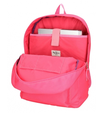 Pepe Jeans Backpack with Pepe Jeans Cross Fucsia car -44x32x15cm-