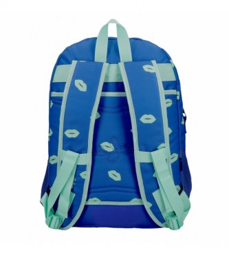 Pepe Jeans Pepe Jeans Ruth Double Zipper Backpack -32x44x22cm- Blue