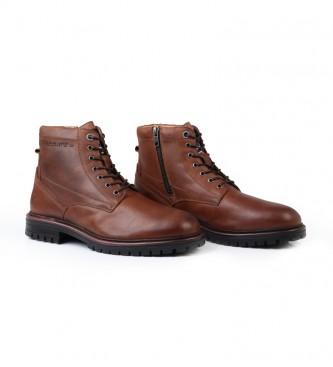 Pepe Jeans Leather boots PMS50215 brown