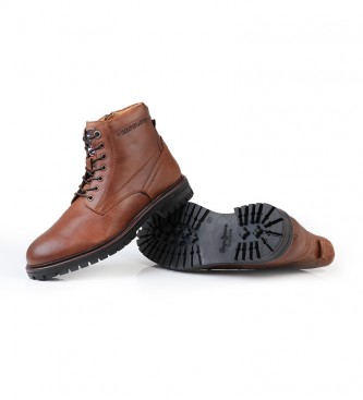 Pepe Jeans Leather boots PMS50215 brown