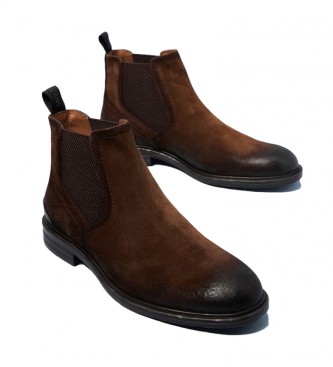 Pepe Jeans Brown Oregon Chelsea leather ankle boots