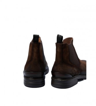 Pepe Jeans Brown Oregon Chelsea leather ankle boots