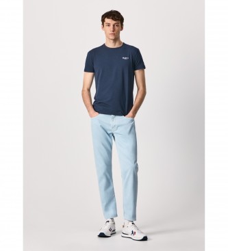 Pepe Jeans T-shirt blu navy originale Basic 3 N