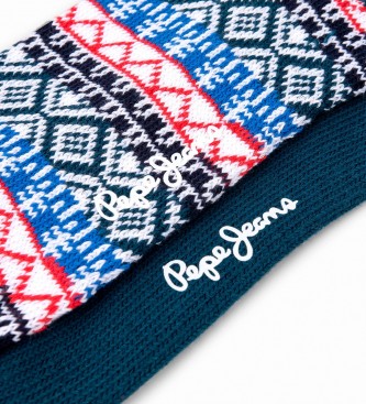 Pepe Jeans Pack of 2 pairs of Chunky Fair navy socks