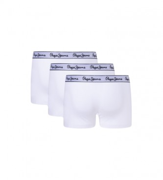 Pepe Jeans Pack 3 boxers blancs stretch avec logo