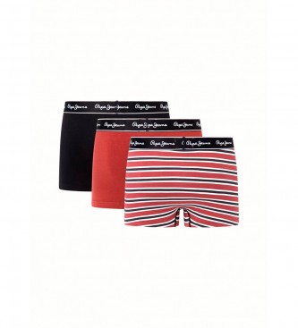Pepe Jeans Pack 3 Red Retro Boxers
