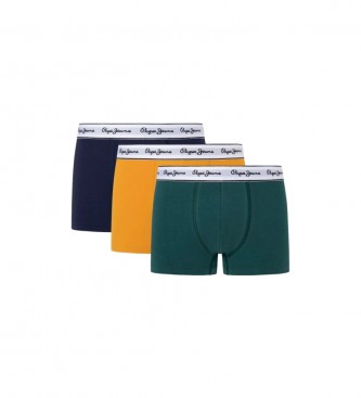 Pepe Jeans Pack 3 Boxers Solid navy, yellow, green