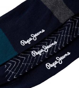 Pepe Jeans Set 3 paar Colorblock Sokken Zwart