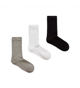 Pepe Jeans Pack 3 Pair of Plain Socks black, white, grey