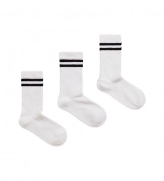 Pepe Jeans Pack 3 Pairs of Socks White piping