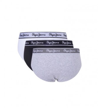 Pepe Jeans 3-pack Cotton briefs white, black, grey