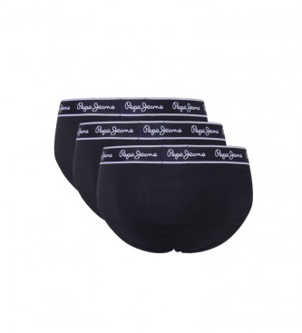 Pepe Jeans 3-pack med klassiska svarta trosor