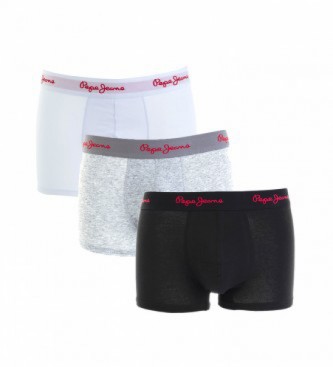 Pepe Jeans Pack of 3 Archie Boxers black, grey, white