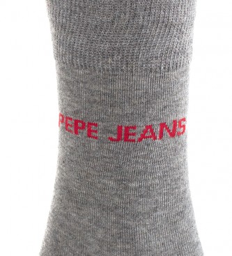 Pepe Jeans Confezione da 3 calzini Carson neri, grigi, antracite