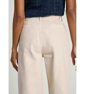 Pepe Jeans Anya Trousers White Ecru