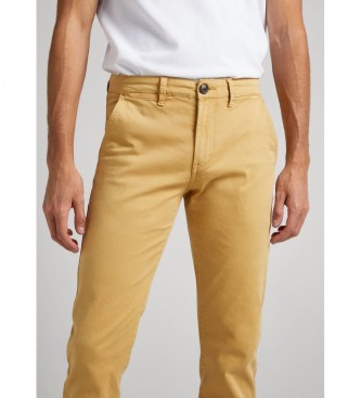 Pepe Jeans Żółte spodnie Charly