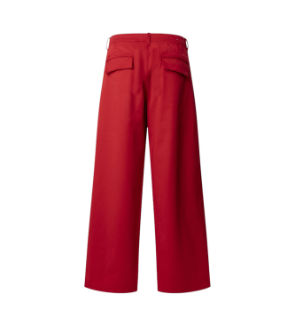 Pepe Jeans Chino broek wijde pijp Goa rood